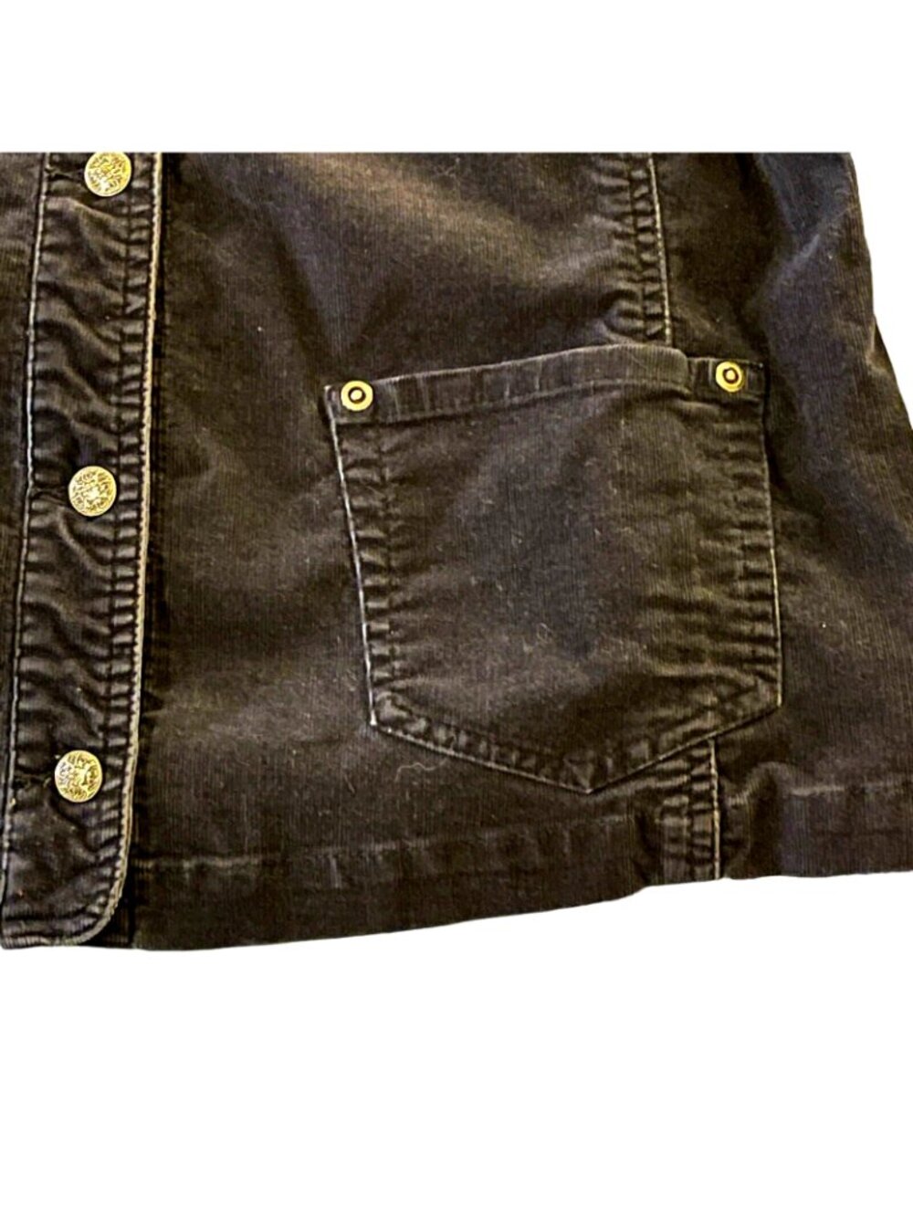 Chico's Corduroy Jacket Navy Blue Women's Size L Preppy Academia Y2K Trucker - Picture 6 of 13